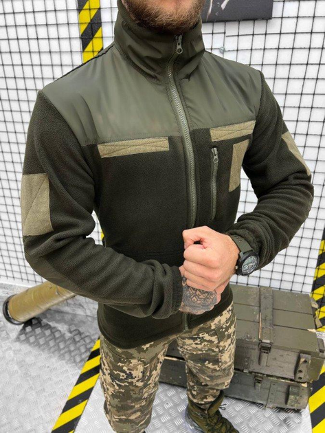 Тактическая кофта флисовая с креплением для шевронов Delta Tactical Fleece Olive L - изображение 1