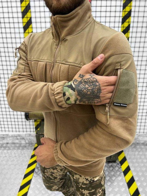 Тактична флісова кофта з кріпленням для шевронів Delta Tactical Fleece Coyote XXL - зображення 1