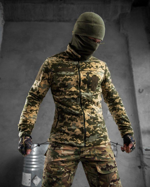 Тактична флісова кофта з кріпленням для шевронів Polartec Tactical Fleece Піксель S - зображення 1