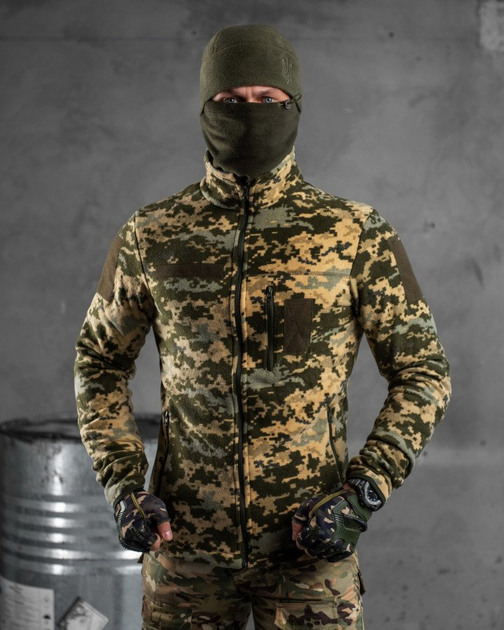 Тактична флісова кофта з кріпленням для шевронів Polartec Tactical Fleece Піксель S - зображення 2