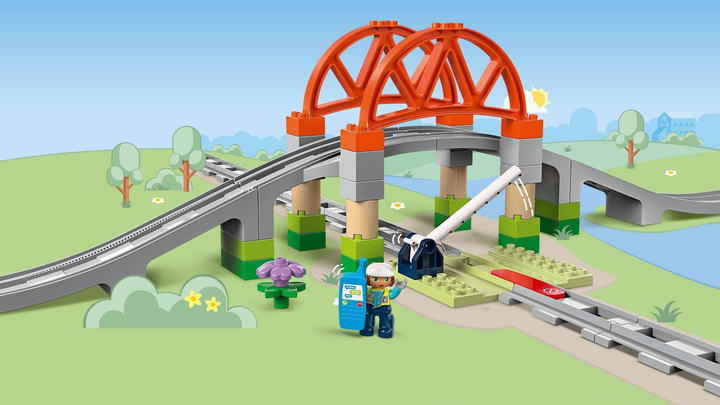 Конструктор LEGO DUPLO Міст і залізничні колії-додатковий набір 42 деталі (10426) - зображення 3