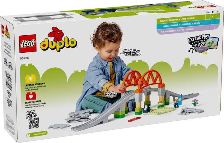 Конструктор LEGO DUPLO Міст і залізничні колії-додатковий набір 42 деталі (10426) - зображення 11