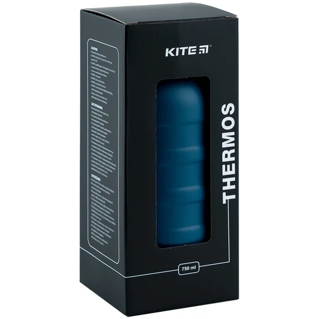 Термос Kite K24-1205-1, 750 мл, синій - Фото 4 Термос Kite K24-1205-1, 750 мл, синій - изображение 4