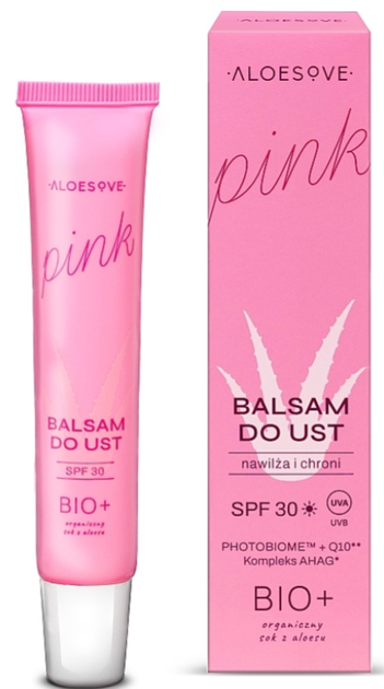 Бальзам для губ Aloesove Pink Lip Регенеруючий і захисний SPF 30 15 мл (5902249018417) - зображення 3