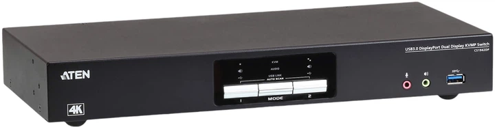 Przełącznik KVM ATEN USB 3.0 4K DisplayPort Black (CS1942DP) - obraz 3