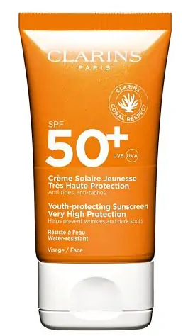 Солнцезащитный крем для лица Clarins Dry Touch Face Cream SPF 50+ 50ml - Фото 1 Солнцезащитный крем для лица Clarins Dry Touch Face Cream SPF 50+ 50ml - изображение 1