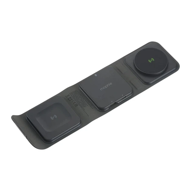 Мережевий + Бездротовий зарядний пристрій Mophie 3-in-1 travel charger with MagSafe - Фото 5 Мережевий + Бездротовий зарядний пристрій Mophie 3-in-1 travel charger with MagSafe - зображення 5