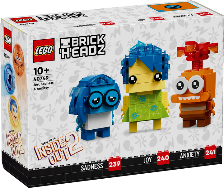 Конструктор LEGO BrickHeadz Радість, Сум і Тривожність 300 деталей (40749) - зображення 1