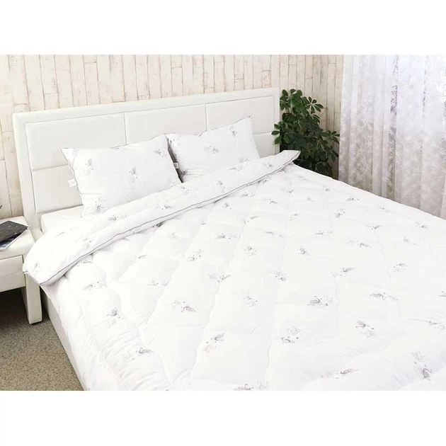 Набір ковдра з подушками Руно - Silver Swan тепла біла євро 200x220+50x70-2 шт 420 г/м2 (21731) - Фото 2 Набір ковдра з подушками Руно - Silver Swan тепла біла євро 200x220+50x70-2 шт 420 г/м2 (21731) - зображення 2