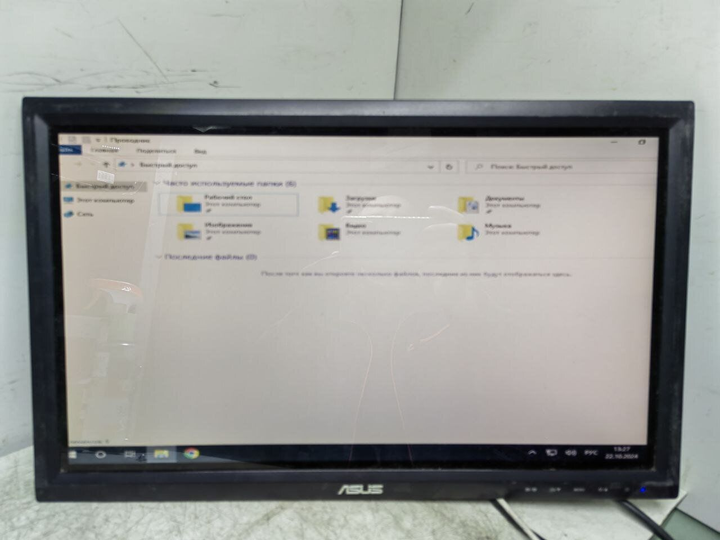Монитор Б-класс Asus VT207N / 20" (1600x900) TN Touch / 1x DVI, 1x VGA, 1x USB Type-B / VESA 75x75 б/у - изображение 2