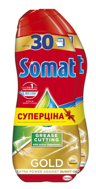 Гель для мытья посуды в посудомоечной машине Somat Gold Анти-Жир 540 мл ...