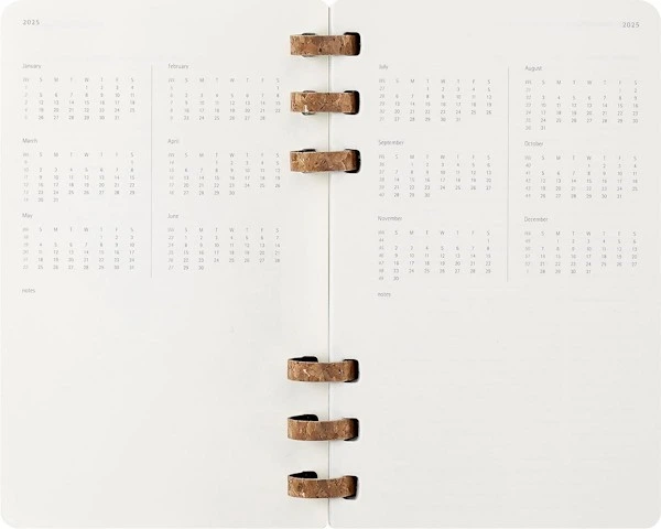 Щотижневик Moleskine 2025 Spiral середній 13 х 21 см чорний м'який - изображение 6