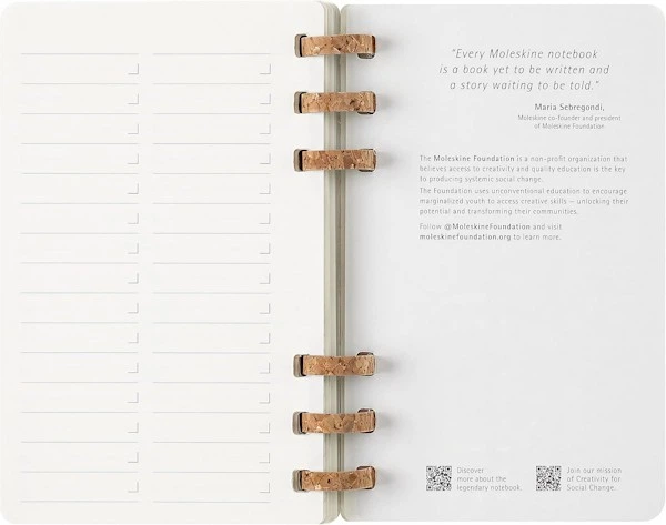 Щотижневик Moleskine 2025 Spiral середній 13 х 21 см чорний м'який - изображение 16