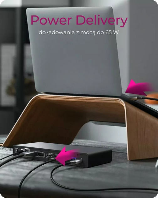 Док-станція Icy Box 13в1 USB Type-C х2 PD, USB 3.2 x4, HDMI x2, DisplayPort x2, RJ-45, 3.5 mm Black (IB-DK2245AC) - зображення 7
