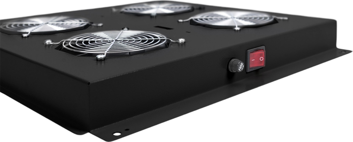 Sufitowa jednostka chłodząca do szaf serwerowych Digitus Unique & Varioflex-N 4 x Fans Black (DN-19 FAN-4-B-N) - obraz 3
