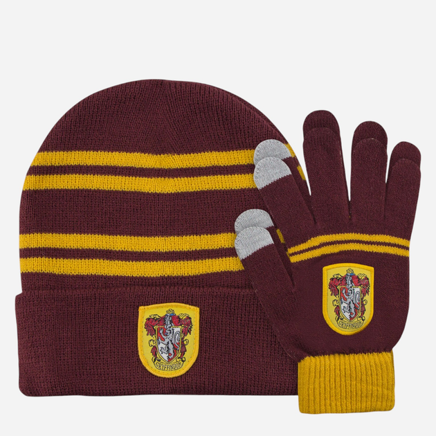 Дитячий комплект (шапка + рукавички) Distrineo Harry Potter - Kids Tactile Gloves and Gryffindor Cap Set Бордовий (4895205601178) - зображення 1