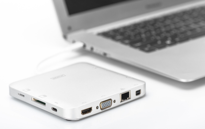 Stacja dokująca Digitus Universal Travel Docking Station USB Type-C Silver (DA-70863) - obraz 5
