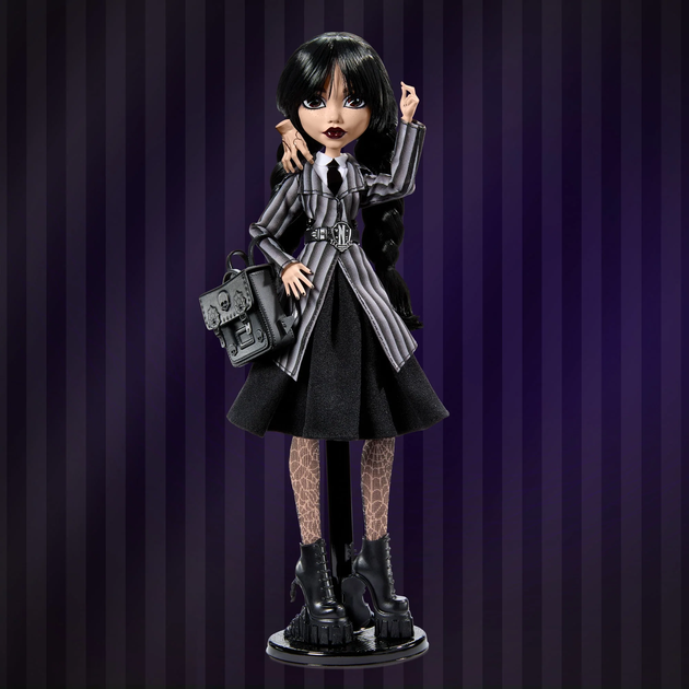 Кукла Монстер Хай Уэнздей Аддамс в школьной форме Monster High x Wednesday Addams Mattel Creations (HXJ04) - изображение 8