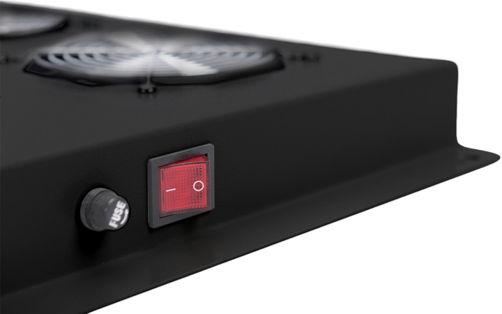 Sufitowa jednostka chłodząca do szaf serwerowych Digitus Unique & Varioflex-N 2 x Fans Black (DN-19 FAN-2-B-N) - obraz 5