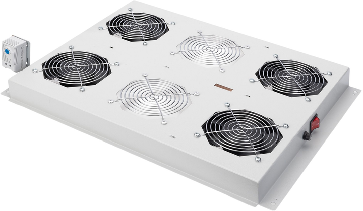 Потолочный блок охлаждения для серверных шкафов Digitus Unique 4 x Fans Grey (DN-19 FAN-4-SRV) - изображение 1