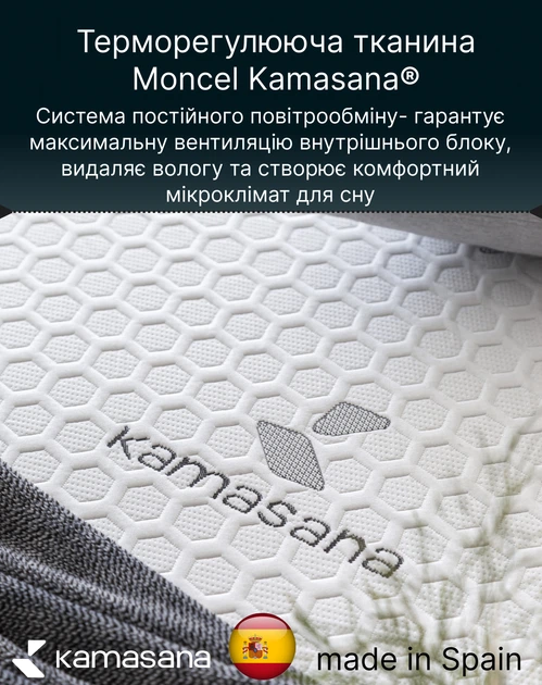 Беспружинный матрас Kamasana Mariposa Mariposa Orthopedic Comfort Foam двуспальный 160x200 см (KamMarip-160X200) - изображение 4