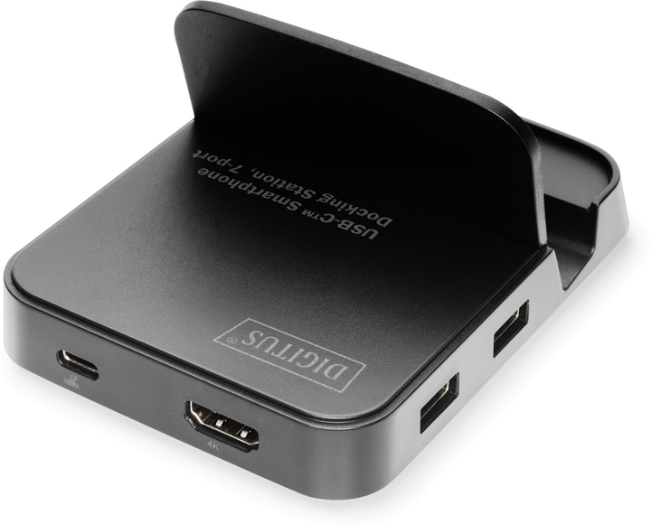 Stacja dokująca Digitus Smartphone Docking Station 7 Ports USB Type-C Black (DA-70882) - obraz 3