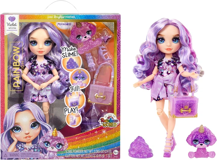 Лялька Rainbow High Rainbow Shimmers with Slime Fashion Doll Violet Фіолетова (122425) (0035051122425) - зображення 2
