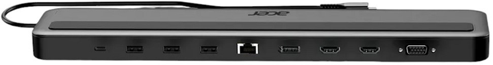 Stacja dokująca Acer USB Type-C - USB 3.0 x3, USB Type-C, HDMI x2, DP, VGA, RJ-45, SD, Micro SD, 3.5 mm Black (HP.DSCAB.015) - obraz 1