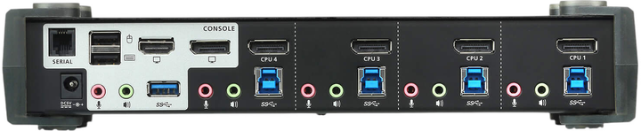 KVM-перемикач ATEN USB 3.0 4K DisplayPort MST Black (CS1924M) - зображення 3