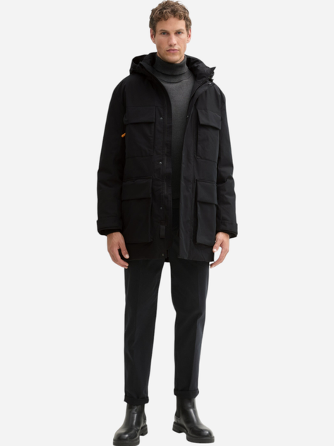 Kurtka parka męska zimowa Tom Tailor 1042268 S Czarna (4068127177575) - obraz 3