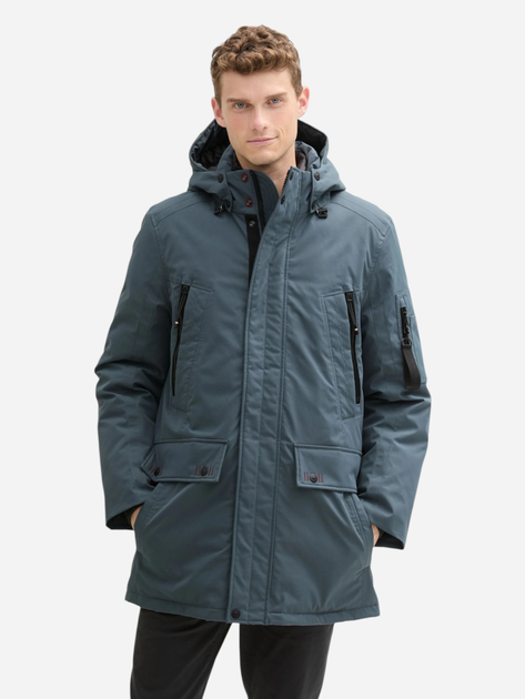 Kurtka parka męska z kapturem Tom Tailor 1042520 XL Niebieska (4068127235947) - obraz 1