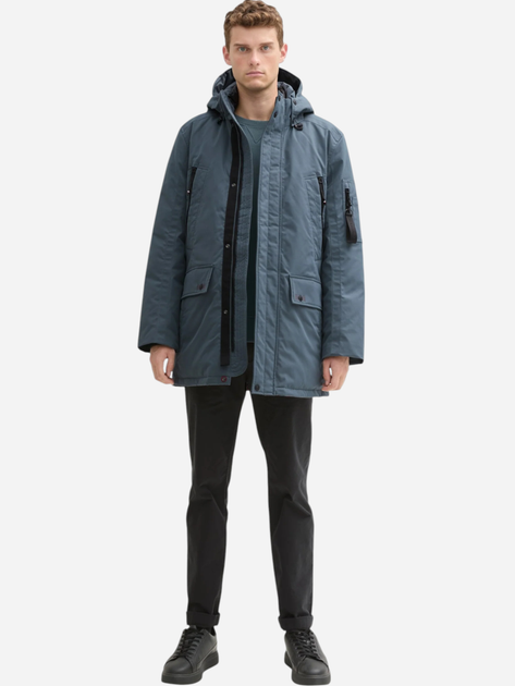 Kurtka parka męska z kapturem Tom Tailor 1042520 M Niebieska (4068127235961) - obraz 3