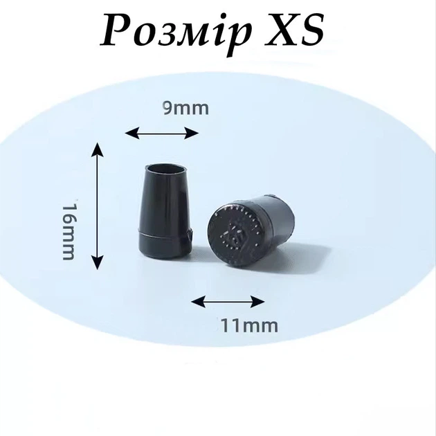 Силіконові накладки на каблуки Protective heel stoppers Round Black Розмір XS - зображення 2