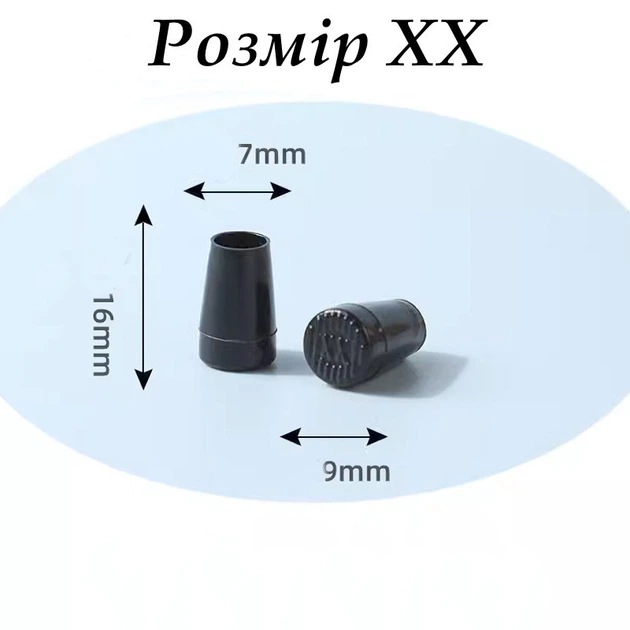 Силіконові накладки на каблуки Protective heel stoppers Round Black Розмір XX - изображение 2