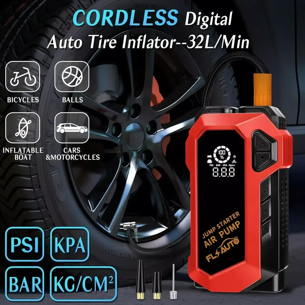Пусковое автомобильное устройство для аккумулятора Jump StaRter + компресор 00955688 - изображение 3