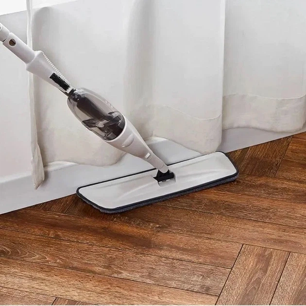 Розумна швабра з розпилювачем та подвійною щіткою 3в1 Spray Healthy Mop довга ручка управління розбризкуванням води універсальна Біла 003l - Фото 3 Розумна швабра з розпилювачем та подвійною щіткою 3в1 Spray Healthy Mop довга ручка управління розбризкуванням води універсальна Біла 003l - зображення 3