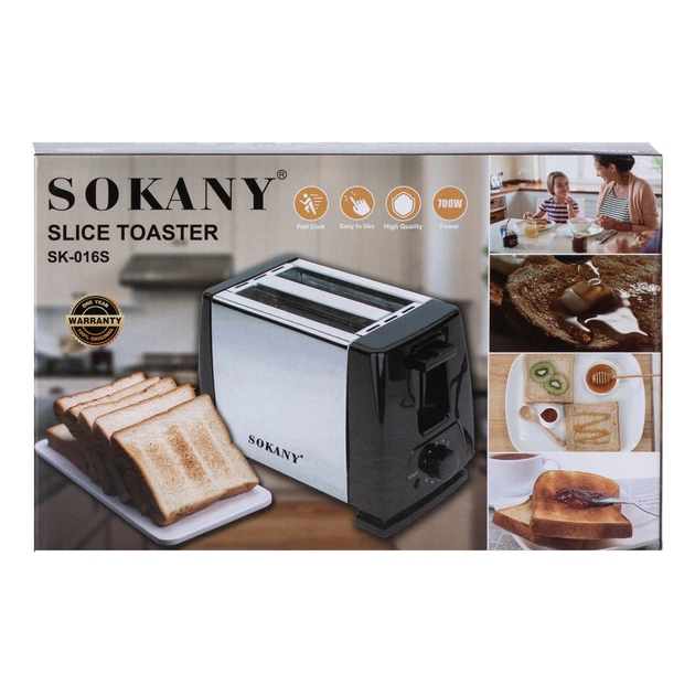 Тостер Sokany HJT-016S електричний 700 Вт - зображення 8