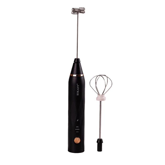 Спінювач молока Sokany SK-201A Hand Mixer USB 1200mAh White капучинатор для молока Чорний 4734473 - Фото 1 Спінювач молока Sokany SK-201A Hand Mixer USB 1200mAh White капучинатор для молока Чорний 4734473 - зображення 1