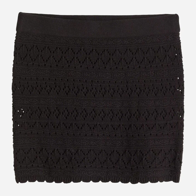 Юбка мини летняя прямая женская H&M 061063995 XXS Черная (6666000267542) - изображение 7