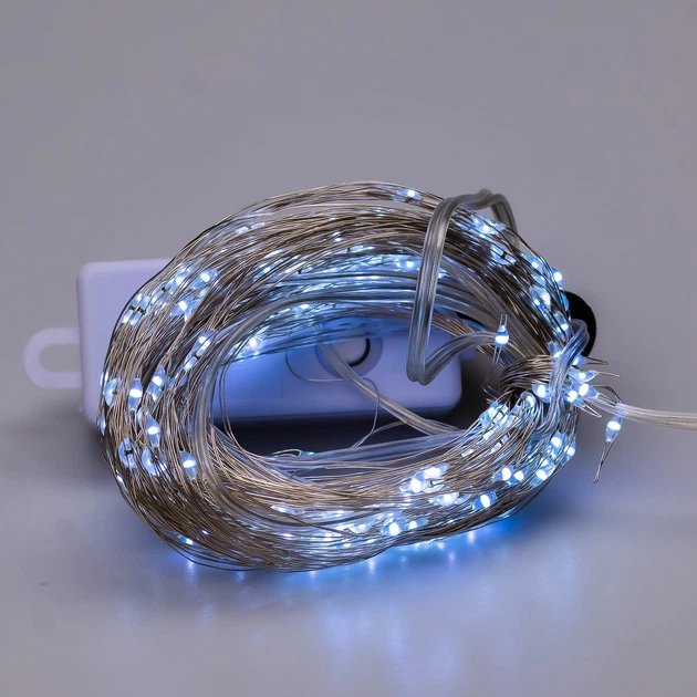 Гірлянда світлодіодна кінський хвіст GarlandoPro 200LED Роса 2м 10 ліній Білий 1733011W - зображення 7
