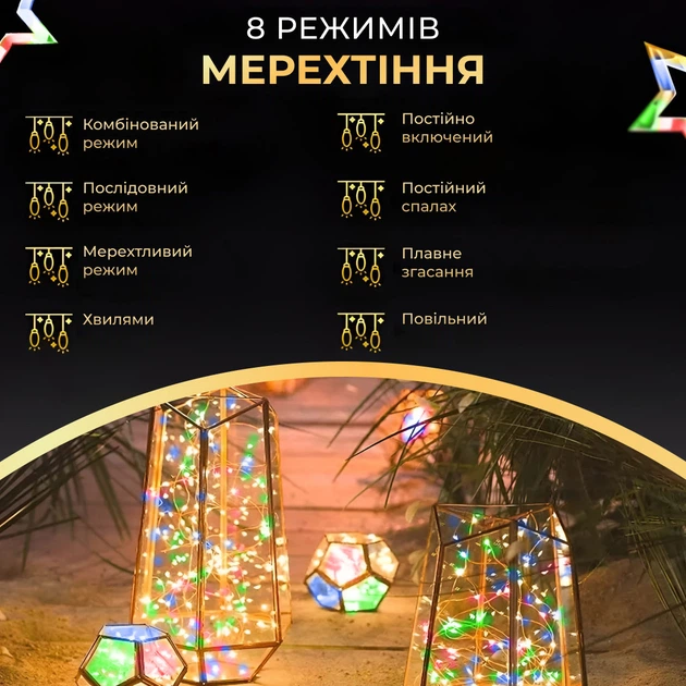 Гирлянда роса на пульте 50 метров на 500 led светодиодов капля зеленый провод мультиколор 500L50MGML - изображение 5
