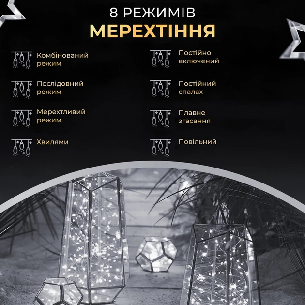 Гирлянда роса на пульте 50 метров на 500 led светодиодов капля зеленый провод белая 500L50MGW - изображение 7