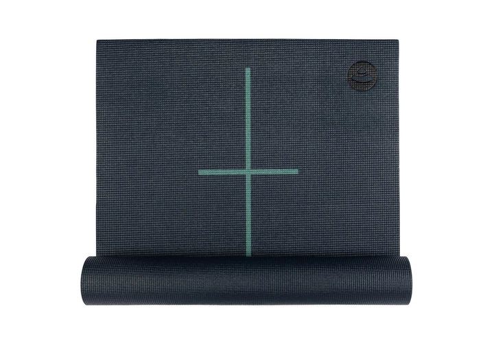 Коврик для йоги Bodhi Leela Yantra Alignment Midnight Blue 183x60x0.4 см - изображение 3