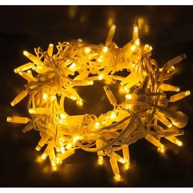Гирлянда уличная "Нить" Xmas на 10 м 300 LED от сети с контроллером Теплый белый - Фото 8 Гирлянда уличная "Нить" Xmas на 10 м 300 LED от сети с контроллером Теплый белый - изображение 8