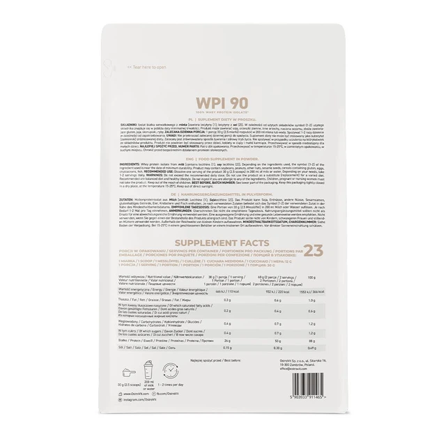 Протеїн OstroVit WPI 90 OstroVit 700 г Без смакових добавок - зображення 3