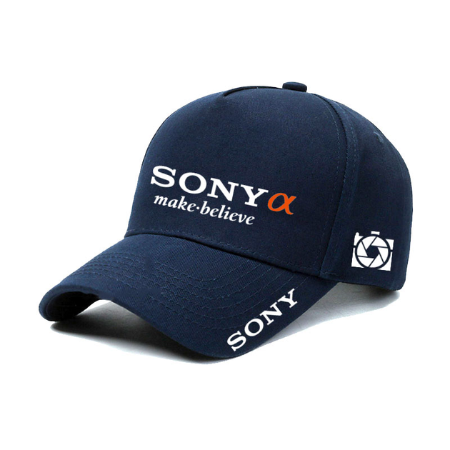 Кепка бейсболка фотографа з логотипом Sony A — темно-синя - Фото 1 Кепка бейсболка фотографа з логотипом Sony A — темно-синя - зображення 1