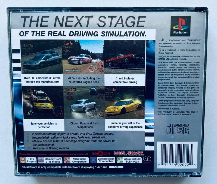 Gran Turismo 2 Platinum, англійська версія - диск для PlayStation 1, Б/В - зображення 4