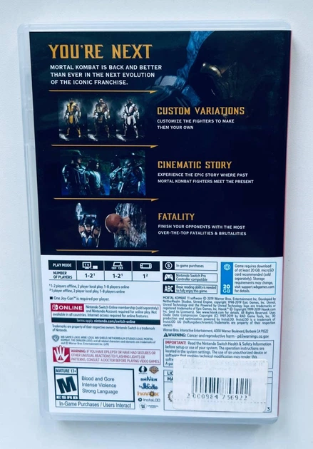 Mortal Kombat 11, русские субтитры - картридж для Nintendo Switch, Б/У - Фото 3 Mortal Kombat 11, русские субтитры - картридж для Nintendo Switch, Б/У - изображение 3