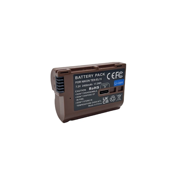 Акумулятор Censreal TEN-EL15 EN-EL15 EN-EL15A EN-EL15B EN-EL15C для камер Nikon з роз'ємом TYPE-C - Фото 3 Акумулятор Censreal TEN-EL15 EN-EL15 EN-EL15A EN-EL15B EN-EL15C для камер Nikon з роз'ємом TYPE-C - зображення 3