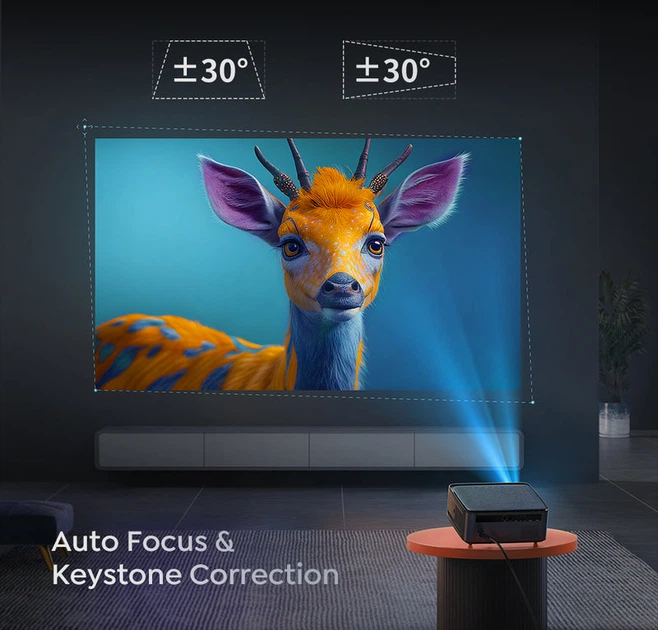 Проектор Yaber U6 Full HD 1080P 800 ANSI мультимедійний Wi-Fi Bluetooth з підтримкою 4К - зображення 6